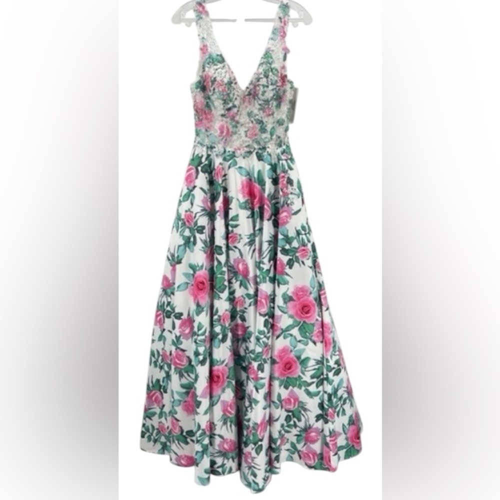 JVN by Jovani Floral Beaded Gown NWT - Picture 7 of 11